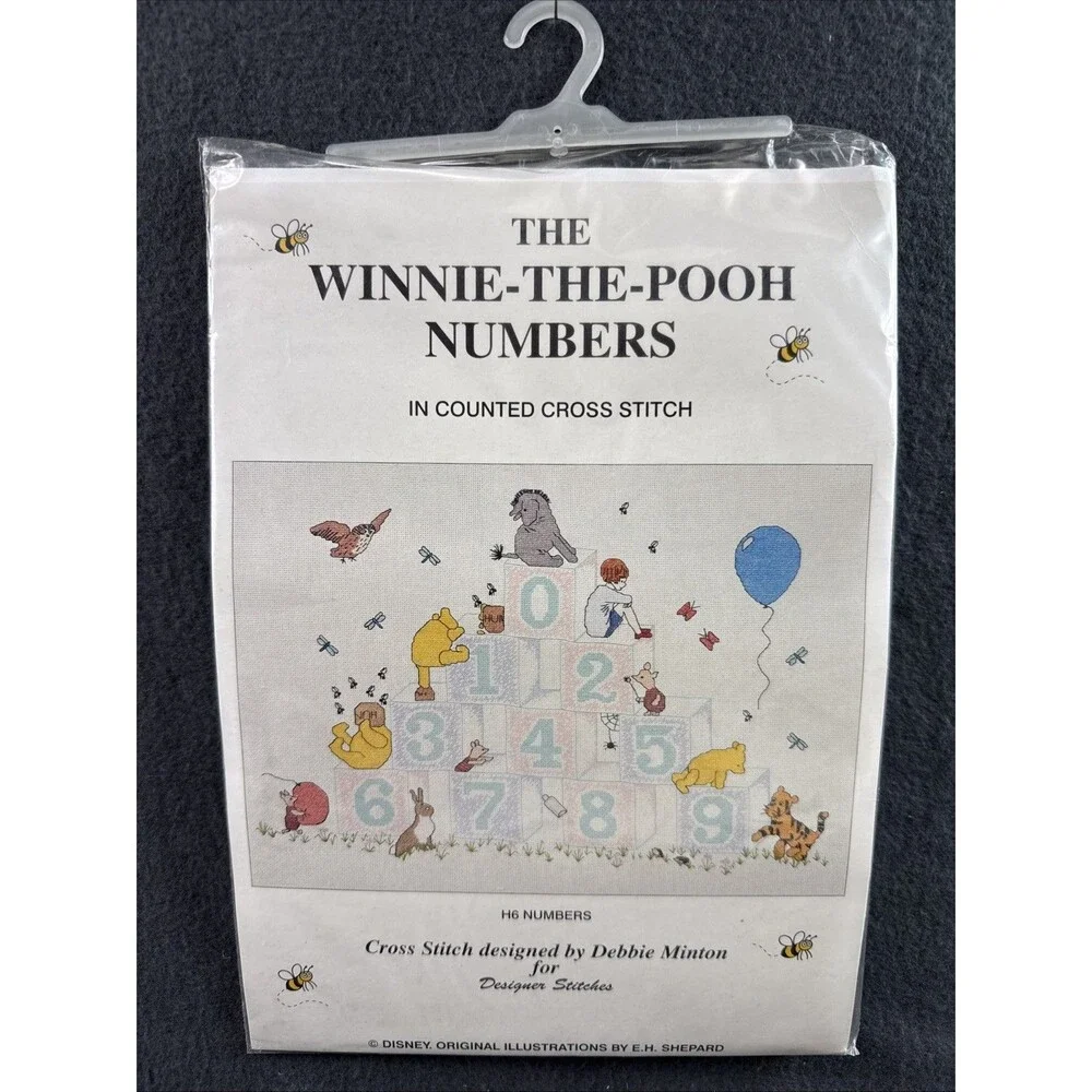 Vintage Disney Winnie The Pooh Numbers Counted Cross Stitch Kit Debbie Minton
